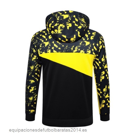 Nuevo Chaqueta Con Capucha Borussia Dortmund 23/24 Negro Amarillo Baratas